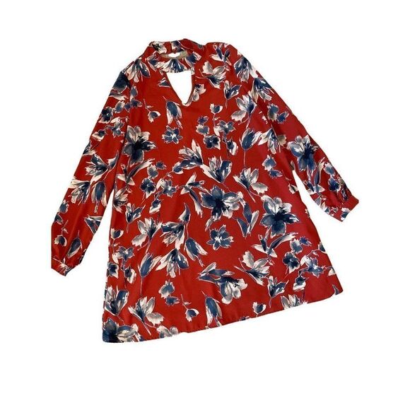 Christian Caliendo Floral swing dress Small triangular keyhole front & back EUC - Picture 11 of 16